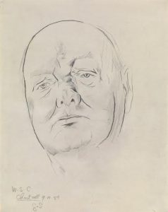 Graham Sutherland Study of Sir Winston Churchill  1954  Courtesy Christopher Kingzett at Masterpiece, London.
