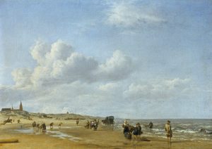 The beach at Scheveningen, Adriaen van de Velde, 1658. 