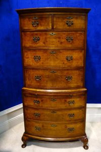 This walnut chest on chest sold for 1,300