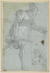 This drawing of a soldier carrying a ladder turns out to be a work by Agostine Ciampelli (1565-1630). It is estimated at £20,000-30,000. © Christie’s Images Limited 2016