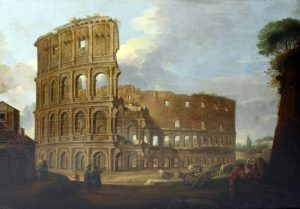 The Coliseum - one of a pair of Roman oils on canvas (20,000-30,000)