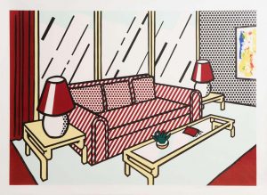 Roy Lichtenstein - Red Lamps (1990) - Interior Series (35,000-45,000)