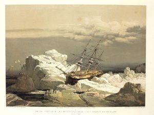 One of a series of eight sketches in colour of the North West Passage by Lt. S.G. Cresswell published in 1854