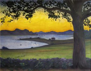 Harald Sohlberg - From Værvågen, The Fisherman’s Cottage.